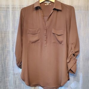 Pleione pullover blouse with 3/4 length sleeve